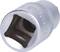 A silver pin nut with a square opening, shown in a slightly tilted perspective. It is manufactured from metal.