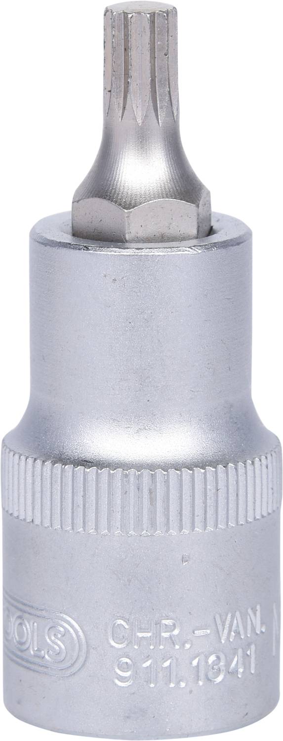 'Silver screw cap with star-shaped tip, suitable for specialist screw connections. Robust and metallic.'