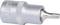 Torx Bit T21, silver-coloured, with a cylindrical shaft and knurled edge for improved grip.