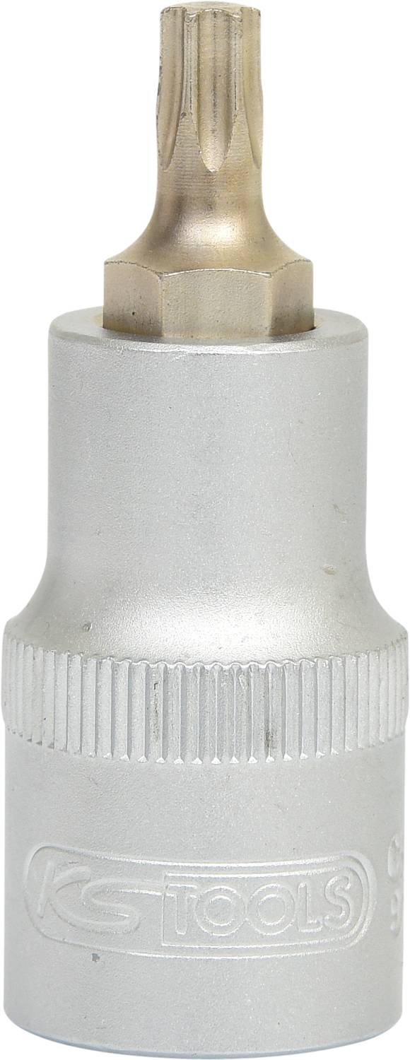 'KS Tools' socket wrench with star-shaped bit attachment, suitable for specialist screws in mechanical and maintenance applications.