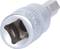 'A grey hex-ended socket adaptor.'