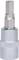 Hexagonal metal bit attachment, silver-coloured and gleaming, for screwdrivers, suitable for loosening and tightening screws.
