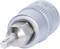 A silver Torx bit attachment for screwdrivers.
