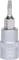 'Socket bit, T10, silver-coloured, cylindrical shape, suitable for Torx screws.'
