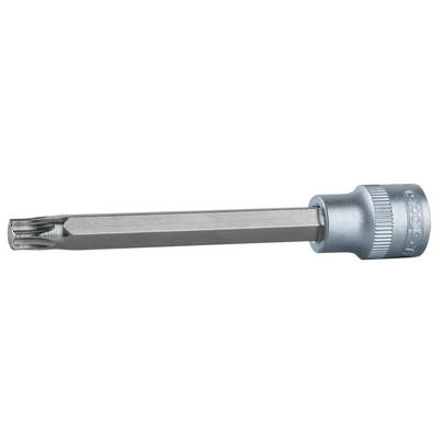 A Torx screwdriver bit with a six-pointed head and silver handle, commonly used for Torx screws in mechanical applications.