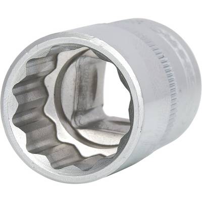 A twelve-sided metal socket used for screw work.