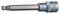 Drill bit in silver finish, with a hexagonal shank and ball-shaped tip for secure grip of screws in a drilling machine.