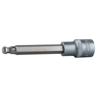 A silver socket key adapter with a hexagonal shaft and rounded head, suitable for various tools.