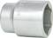 Silver-coloured socket nut with an embossed marking of '34 mm' on the surface. Suitable for tools and mechanical applications.