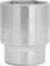 Hexagon nut with '34 mm' inscription, shiny metal, cylindrical in shape, suitable for mechanical work or repairs.