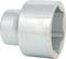 Metal adaptor with a cylindrical shape, used for connecting pipes in technical or craft applications.
