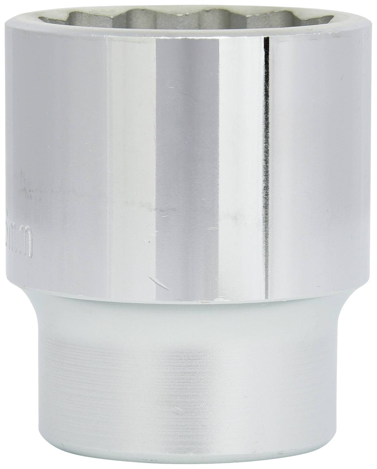 Metal socket wrench in cylindrical form, primarily used for mechanical work.