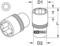 'Technical drawing of a socket. Shows dimensions D1, D2, T, L. KS Tools logo on the side of the socket.'