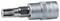 A silver Torx socket bit with a knurled edge, suitable for tightening or loosening Torx screws.