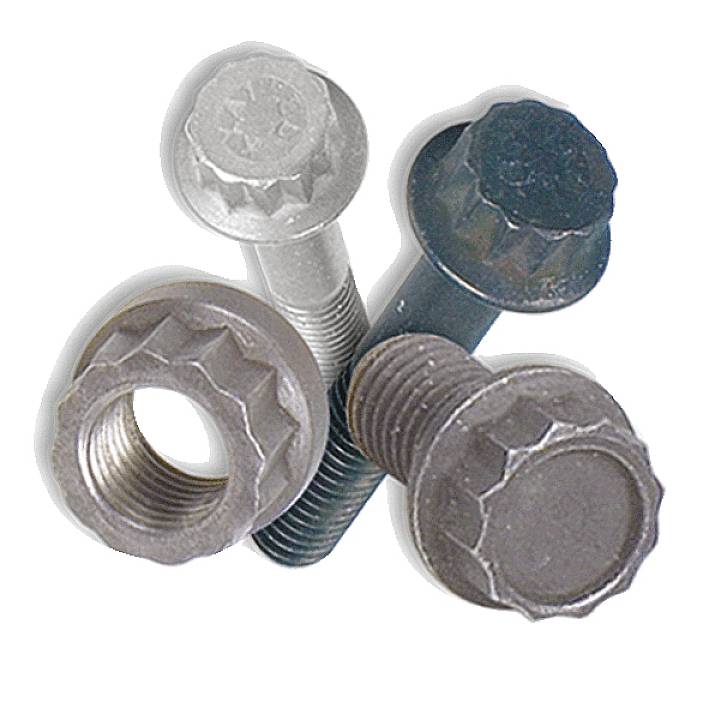 Three silver and one black star screws, arranged side by side.