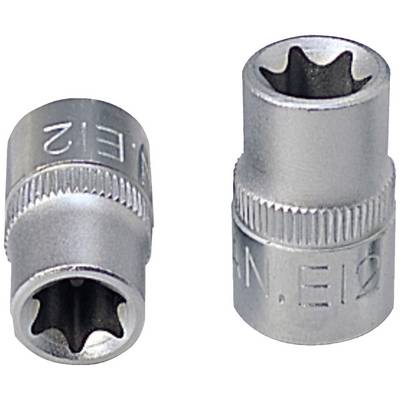 Two metallic socket key attachments with a star-shaped internal profile, positioned upright and inverted, visible on a neutral background.