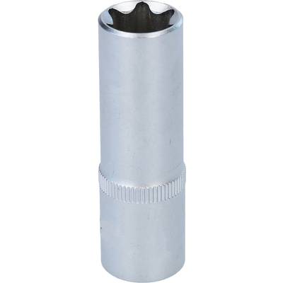A silver cylinder key, cylindrical in shape, with a ribbed grip area for improved handling during work.