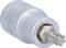 A silver screw cap with a ridged edge and a star-shaped head, suitable for specific screw types.