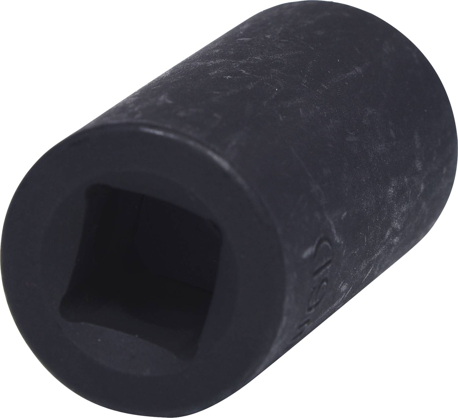 A black cylindrical socket key with a square aperture designed to accommodate a socket key shaft.