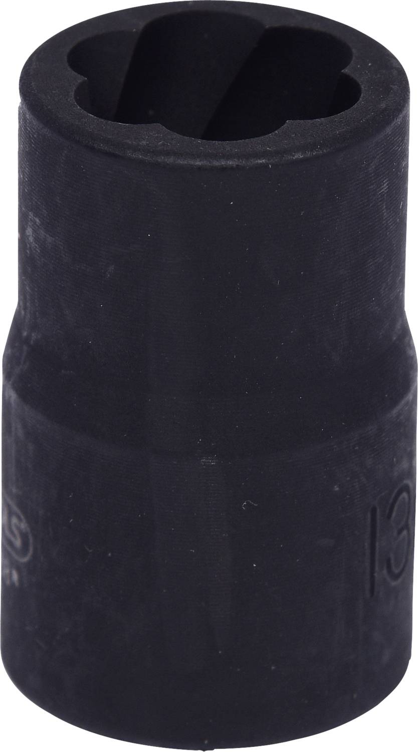 A black cylindrical socket attachment, likely used with machines or tools for mechanical work.