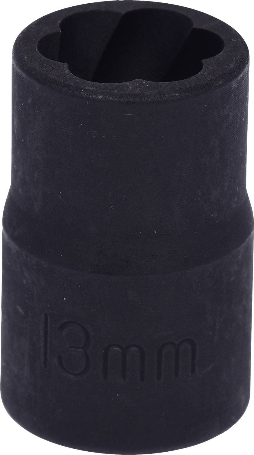 Black hex nut with 13mm marking. Primarily used for mechanical work or repairs, suitable for 13mm screws.