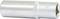 Silver knurled nut, cylindrical in shape, with a smooth surface and grooved edge. Tool used for loosening and tightening screws.