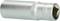 Metal socket, cylindrical with a hexagonal opening, used for tightening or loosening screws and nuts.