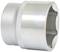 Silver socket extension with a knurled centre, large hexagonal opening, suitable for mechanical work.