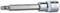 Hex bit screwdriver with a chrome-plated, knurled handle.
