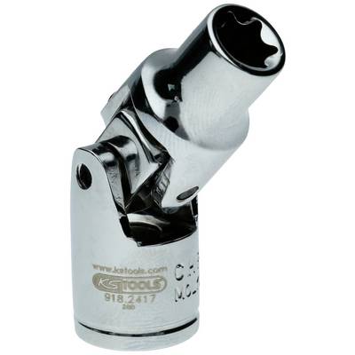 Chrome Torx joint socket with angle adapter and marking 918.2417 from KS Tools. Used for loosening screws.