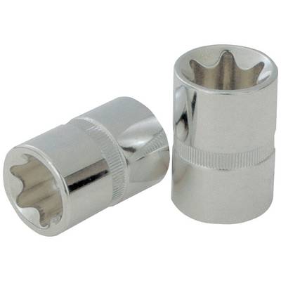 Two silver studs with distinctive ridging, in different sizes, lying on a white background.
