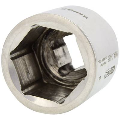 Metal sleeve with a hexagonal internal form, externally marked with '36 mm', used as a tool component.