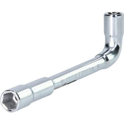 Silver L-shaped hex key suitable for loosening or tightening screws and nuts.