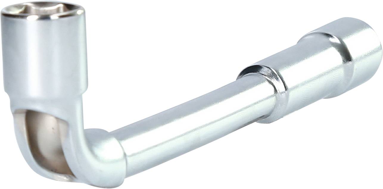 A silver Allen key, L-shaped, for easy accessibility and application on hard-to-reach screws.