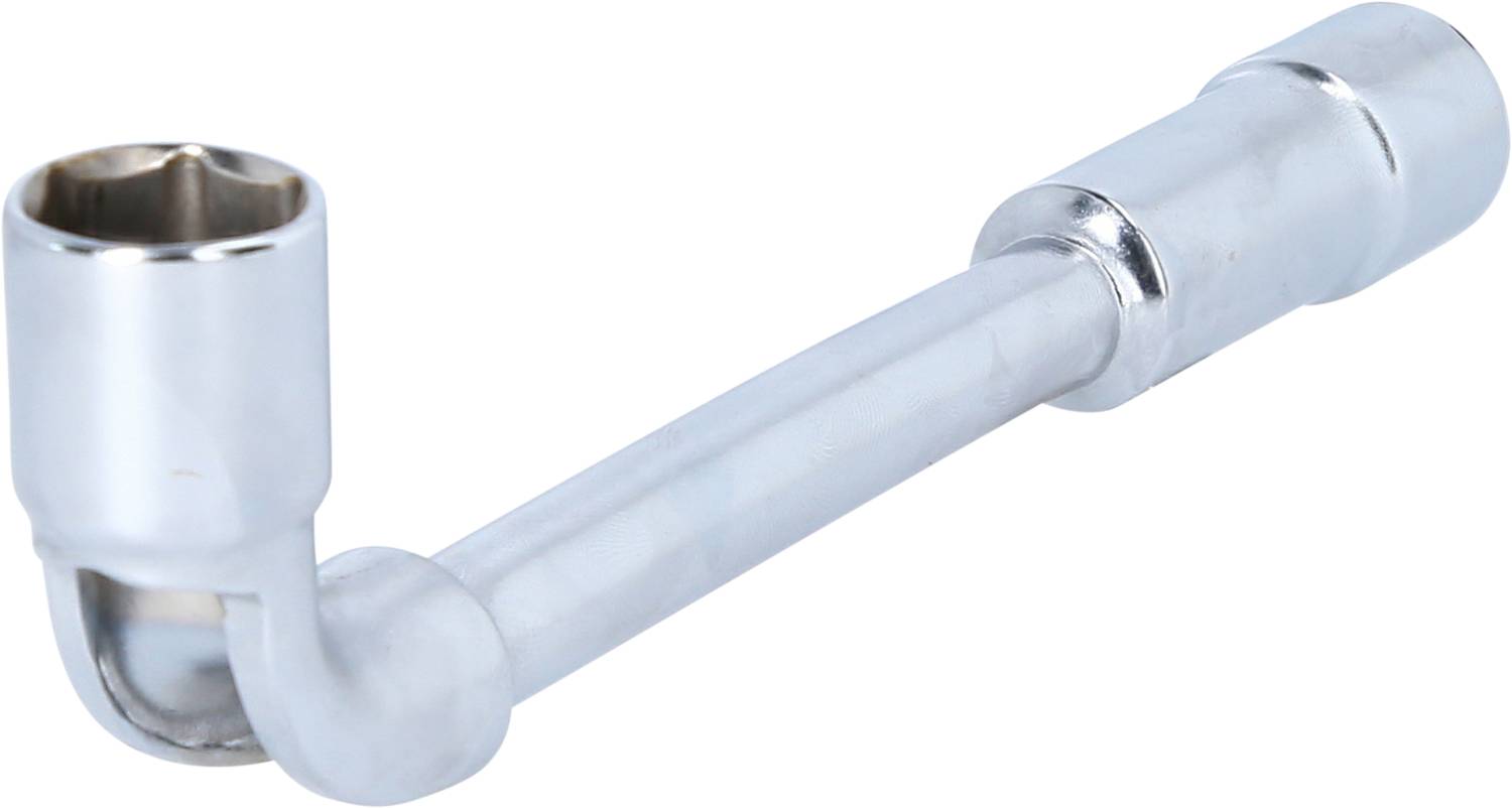 A silver L-shaped allen key, suitable for loosening screws in hard-to-reach places.