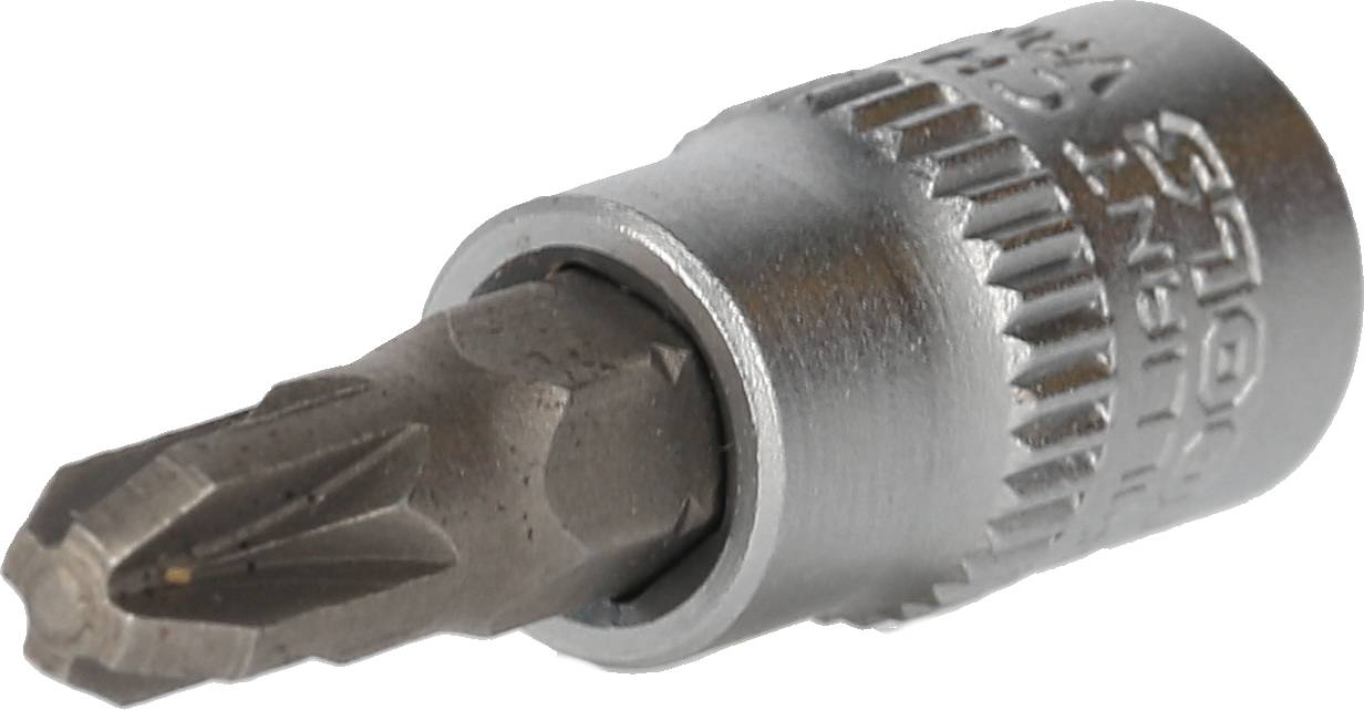 Metallic screwdriver bit with a hexagonal tip, suitable for specialist screw fastenings.