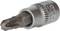 Metallic screwdriver bit with a hexagonal tip, suitable for specialist screw fastenings.