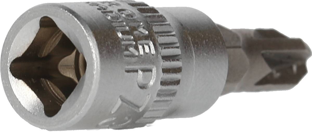 Metal bit screwdriver with T-profile, used for tightening screws in mechanical or craft applications.