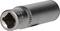 Metal hexagonal socket wrench insert in cylindrical form. Used for fastening and loosening hexagon-headed screws.