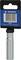 'BT020956' on blue cardboard with barcode, positioned above a silver tool with a ribbed handle, ideal for precision work.