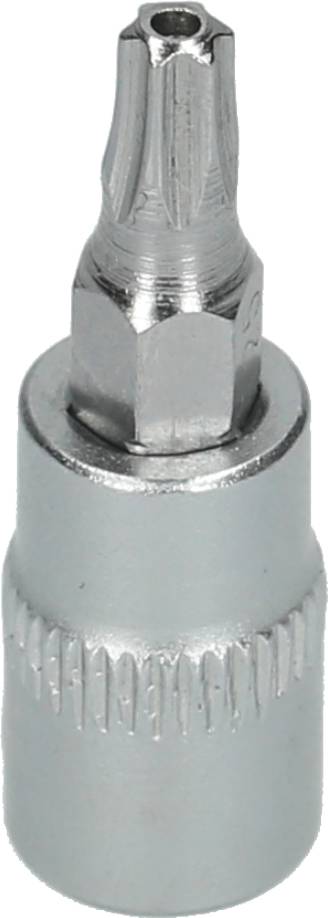 Metallic screwdriver bit with a star-shaped bit, suitable for specialist screw types in mechanical applications.