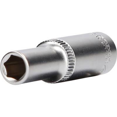 A silver metal socket extension tool with a knurled handle, suitable for screw work on presumably small to medium-sized screws.