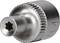 Close-up of a silver screw head with an internal hexalobular profile and ridged edge for improved grip during screw applications.