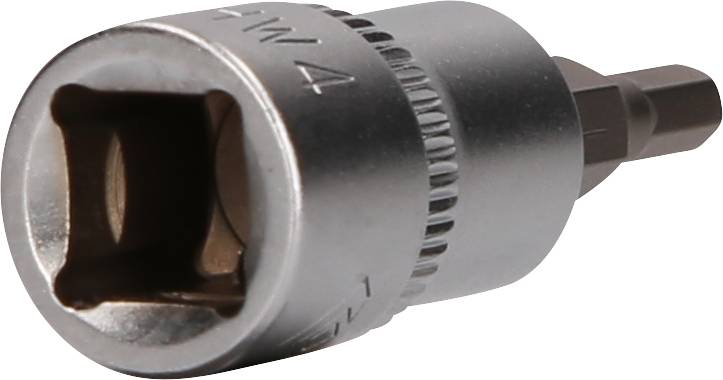 Hexagonal bit for screwdriver, metallic, size marked with '7/4'.