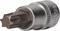 Metal bit with Torx profile and silver shank, suitable for screw work.