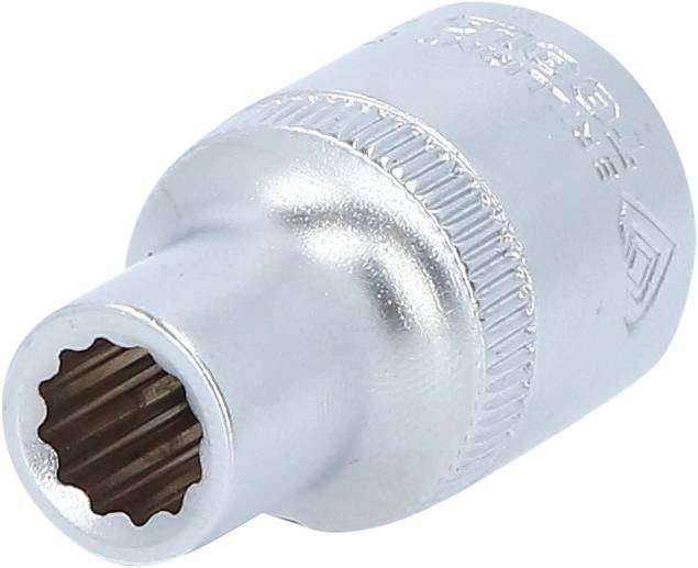 A silver multi-tooth nut attachment with a ribbed structure for better grip, used for screw and mechanical work.