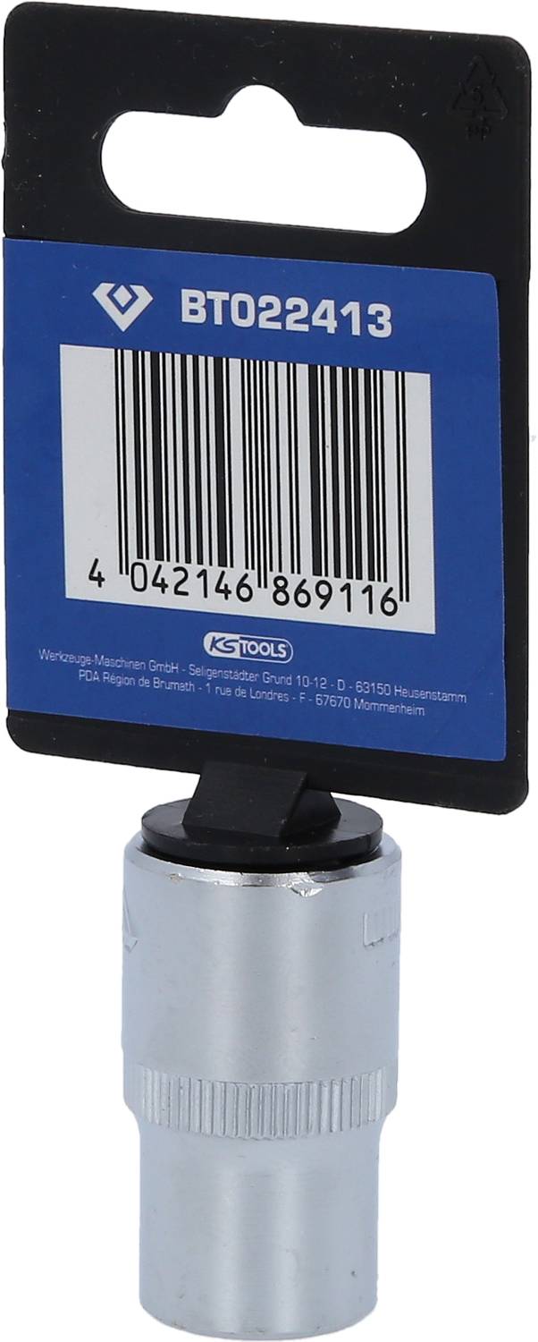 Product image of a tool with product code 'BT022413', featuring a silver cylindrical head and a black label on top.