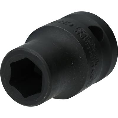 'Black socket insert, cylindrical, with hexagonal side opening, for mechanical work.'
