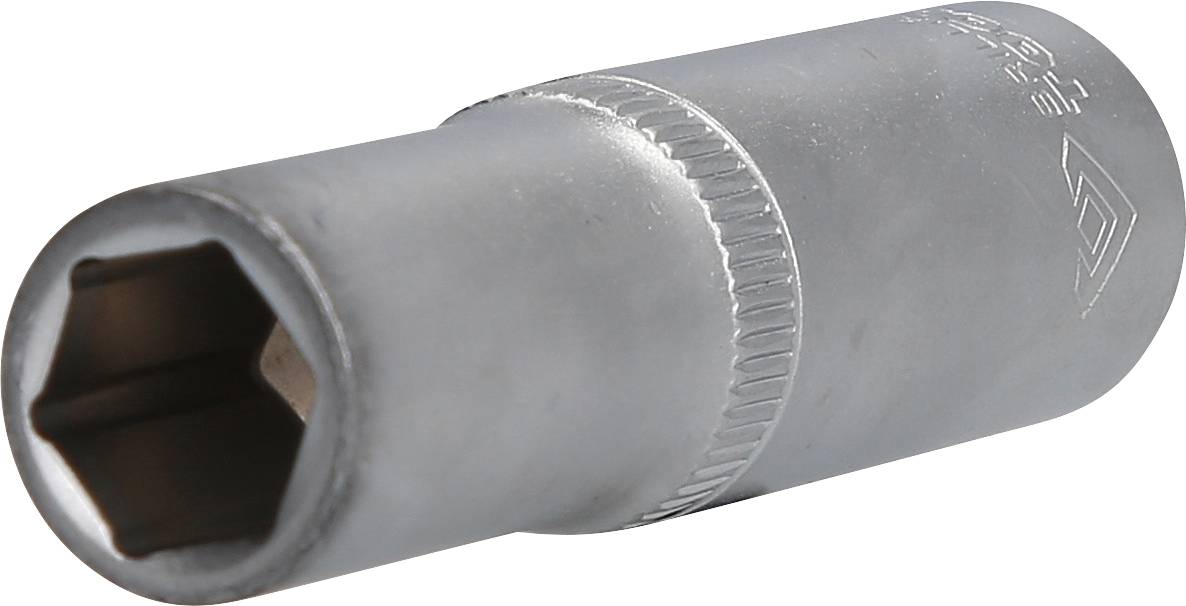 Metal spanner with a hexagonal opening, typically used for securing bolts and nuts.