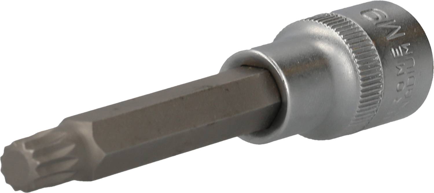 A silver Torx screwdriver bit with a knurled handle, suitable for tightening or loosening Torx screws.